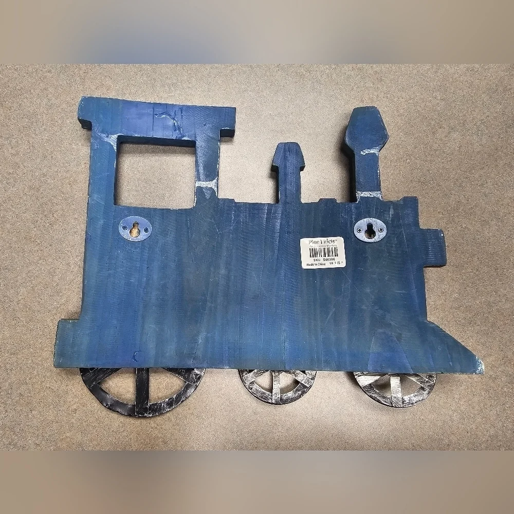 Pier 1 Wood And Metal Train Engine Wall Decor Kid’s Child’s Room Steampunk